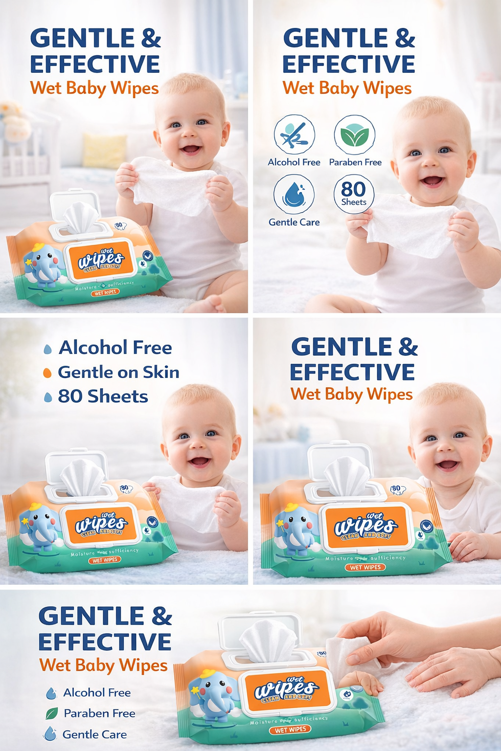 Baby Wet Wipes Aloe Vera Infused β Alcohol Free, Paraben Free, Soap Free (400 Sheets)
