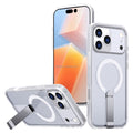 LUXEIN Magnetic iPhone 17 Pro Max Case with Magnetic Ring for wireless Charging, 3D Vented Design for Heat Dissipation, Heavy Duty Military Grade Shock Proof Cover with Kickstand & Camera Protection (White & Black)