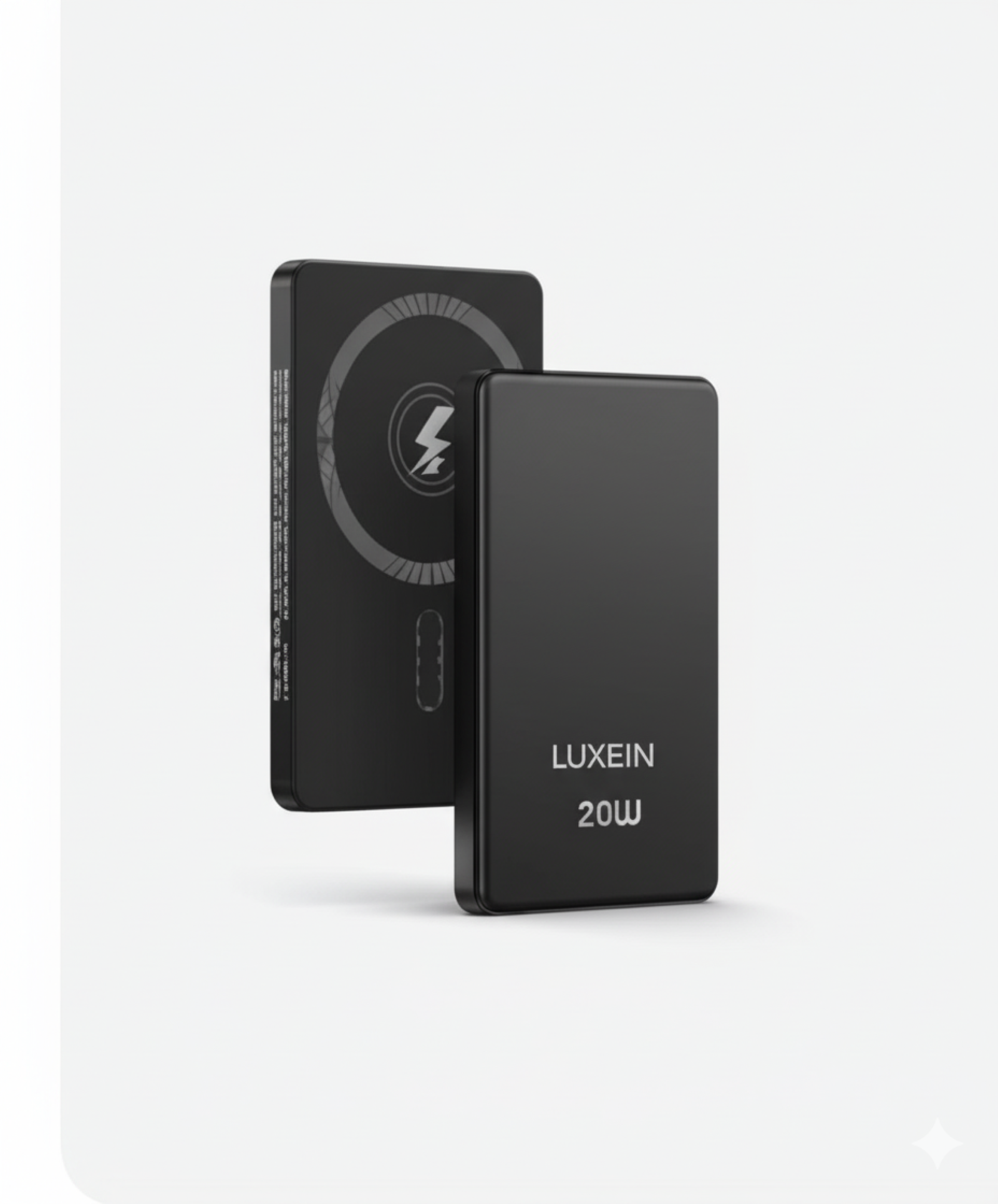LUXEIN Magnetic Power Bank – 10000mAh, 20W Fast Charging, Super slim, Strong Magnet, Aluminum Alloy Body Snap. Charge. Go.