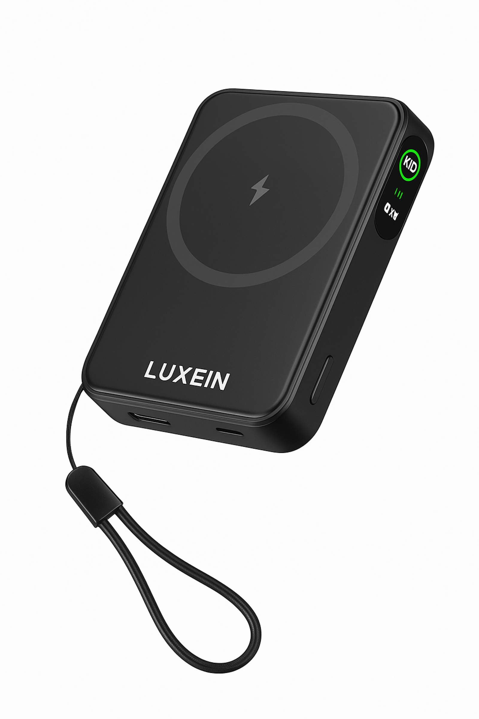 10000mAh Magnetic Wireless Power Bank – 20W Fast Charging, 15W Wireless, Metal Stand &amp; Lanyard Cable