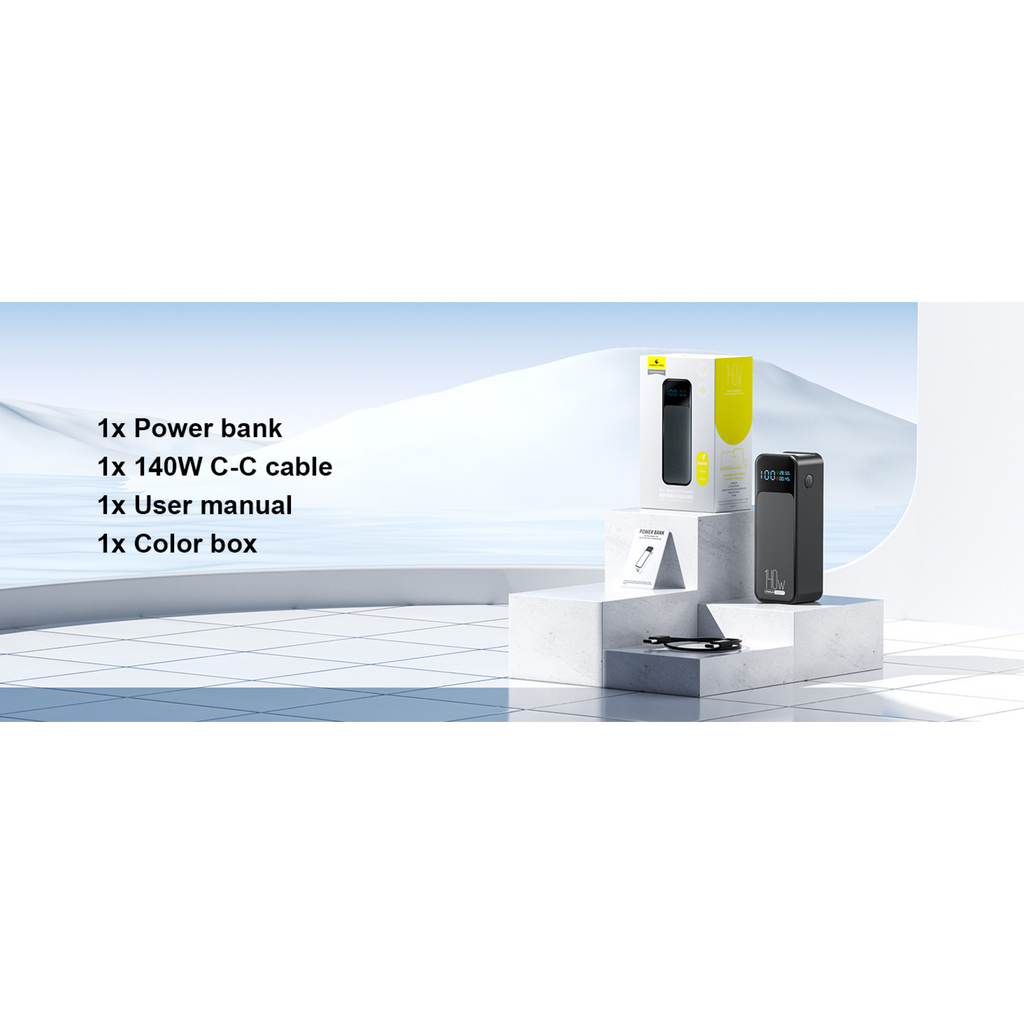 LUXEIN 27000mAh 140W Power Bank – Ultra Fast Charging Power Bank for Laptops & Mobiles  PD Fast Charge | High Capacity | LED Digital Display | Compact & Travel Friendly