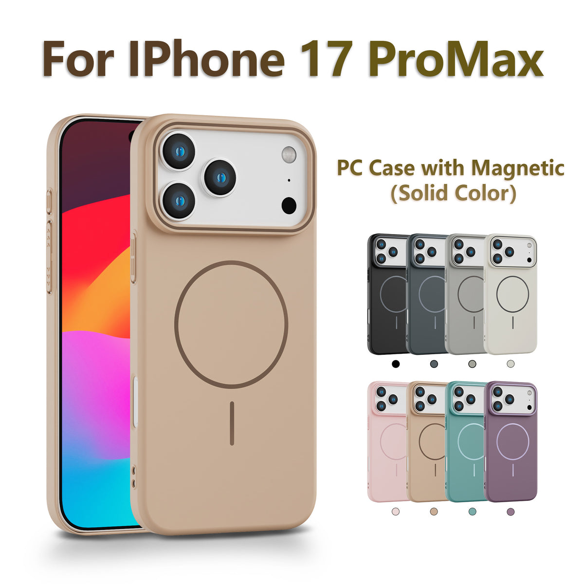 LUXEIN Magnetic Phone Case for iPhone 17 Pro Max – Matte Translucent Ultra-Slim • Military Grade Protection • MagSafe Compatible • Premium Matte Finish