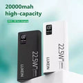 LUXEIN 20000mAh Power Bank | 22.5W Fast Charging | 3 Ports (2x USB-A + 1x USB-C) | Portable External Battery(Black)