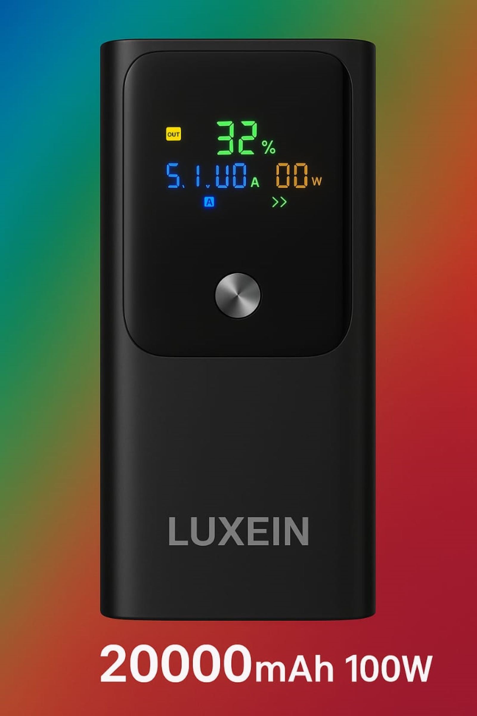 LUXEIN 20000mAh 100W Power Bank – Ultra Fast Laptop Charging, Triple Output, Smart Digital Display  Unstoppable Power. Anywhere. Anytime.
