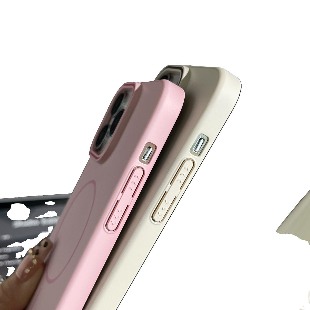 Magnetic Phone Case Compatible with iPhone 17 air, Matte Translucent PC Material, Slim Shockproof Cover with Circular Ring Design, MagSafe Charging Compatible