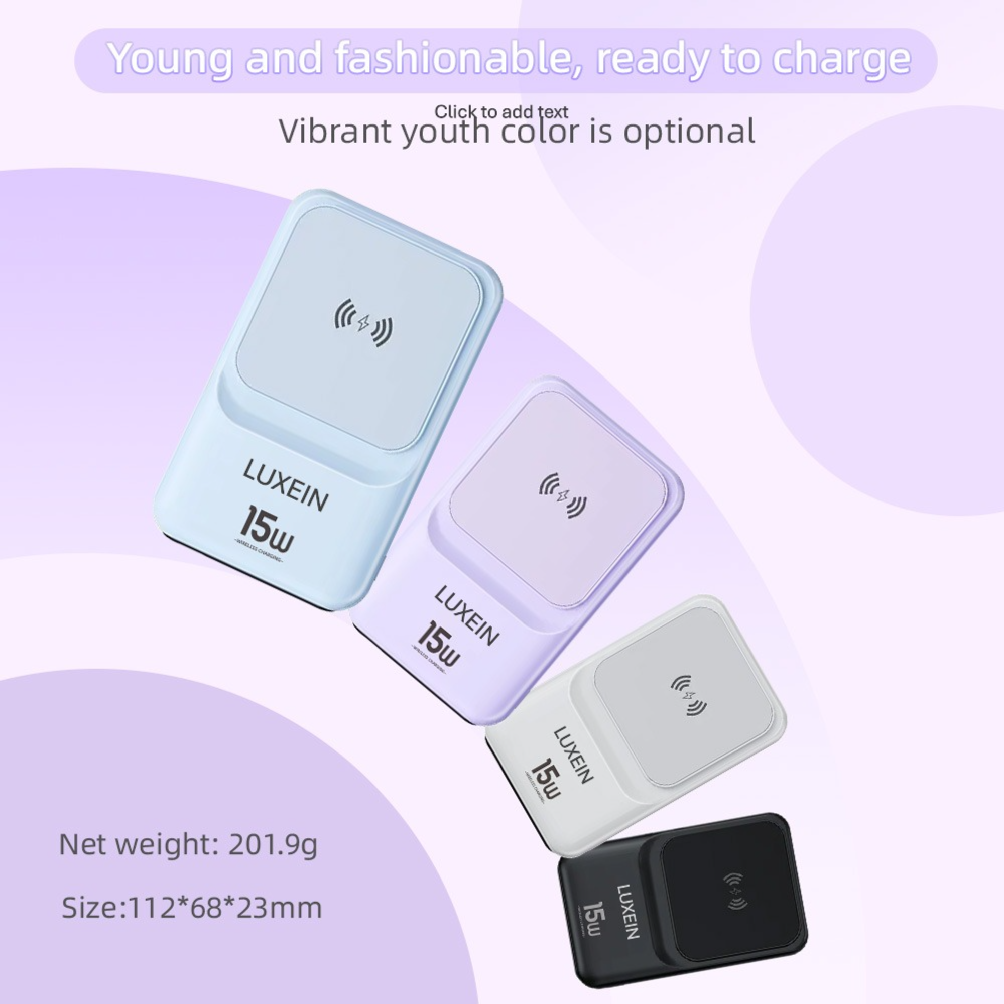 LUXEIN 10000mAh Power Bank – 22.5W Fast Charge + 15W Wireless, 3 Built-in Cables, LED Display One Power Bank. Zero Extra Cables. Total Convenience.