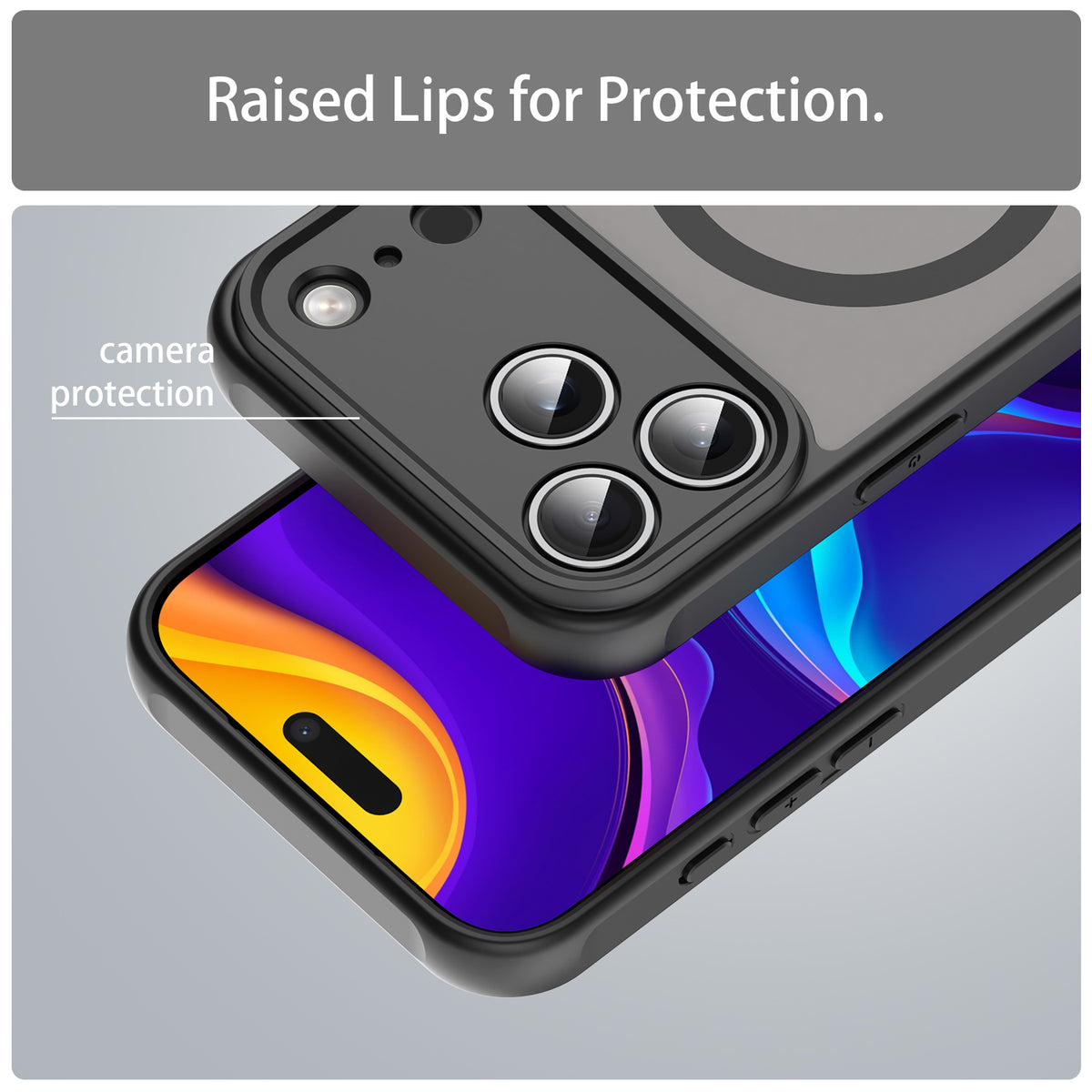 iPhone 17 Pro Max Magnetic Case – Clear TPU + Acrylic Protective Cover, MagSafe Compatible