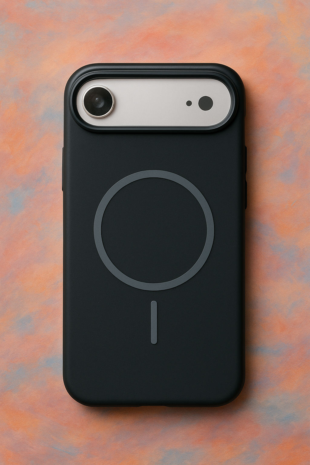 Magnetic Phone Case Compatible with iPhone 17 air, Matte Translucent PC Material, Slim Shockproof Cover with Circular Ring Design, MagSafe Charging Compatible