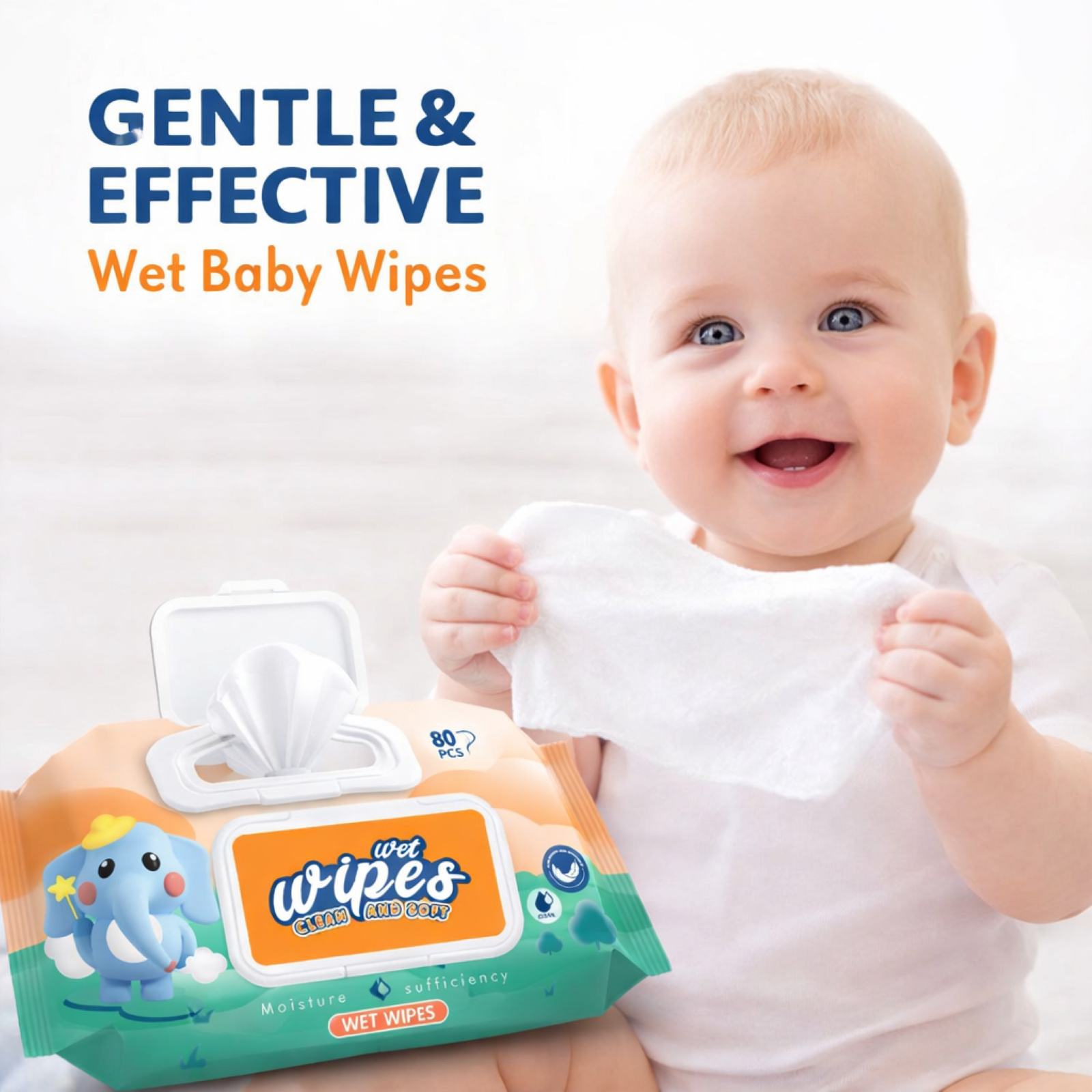 Baby Wet Wipes Aloe Vera Infused – Alcohol Free, Paraben Free, Soap Free (400 Sheets)