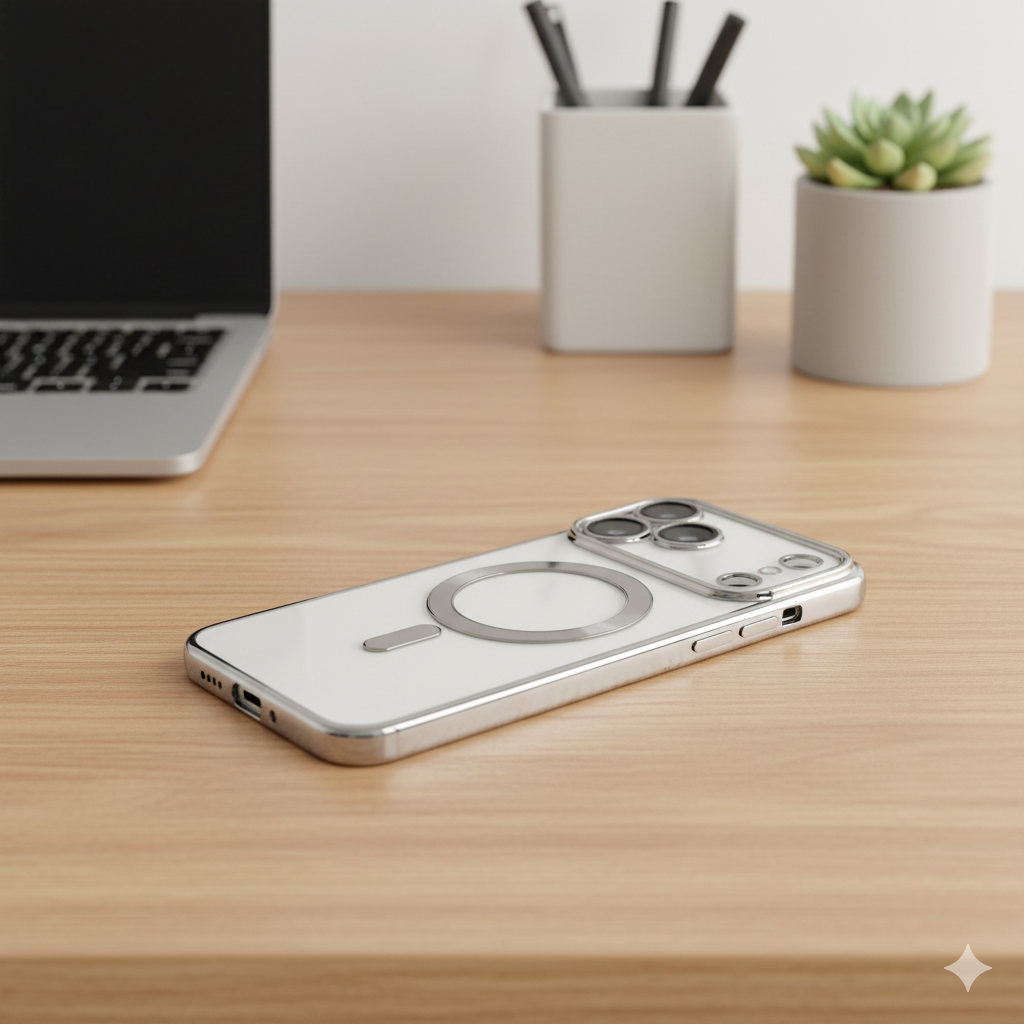 Magnetic Transparent case for iPhone 17 Pro Max – Crystal Clear Anti-Yellowing Protective Cover with MagSafe Ring, Shockproof TPU ,Slim Wireless Charging with camera protection Guards