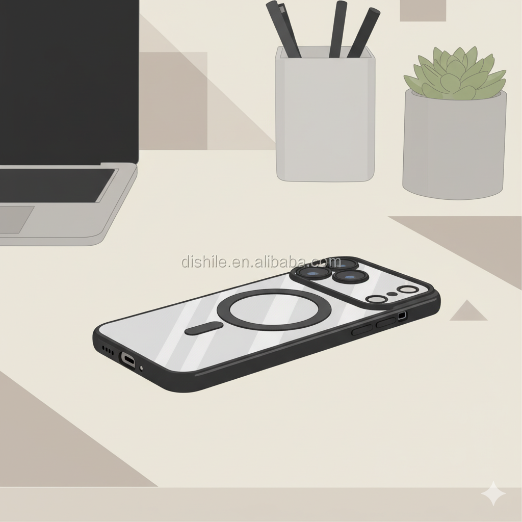 Magnetic Transparent case for iPhone 17 Pro Max – Crystal Clear Anti-Yellowing Protective Cover with MagSafe Ring, Shockproof TPU ,Slim Wireless Charging with camera protection Guards