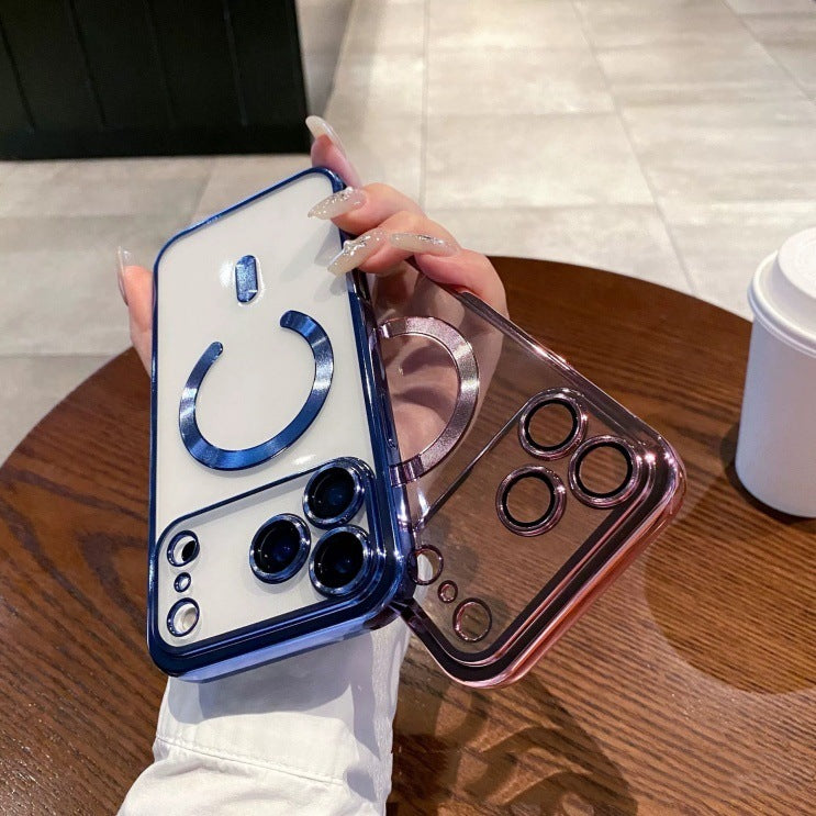 Magnetic Transparent case for iPhone 17 Pro Max – Crystal Clear Anti-Yellowing Protective Cover with MagSafe Ring, Shockproof TPU ,Slim Wireless Charging with camera protection Guards