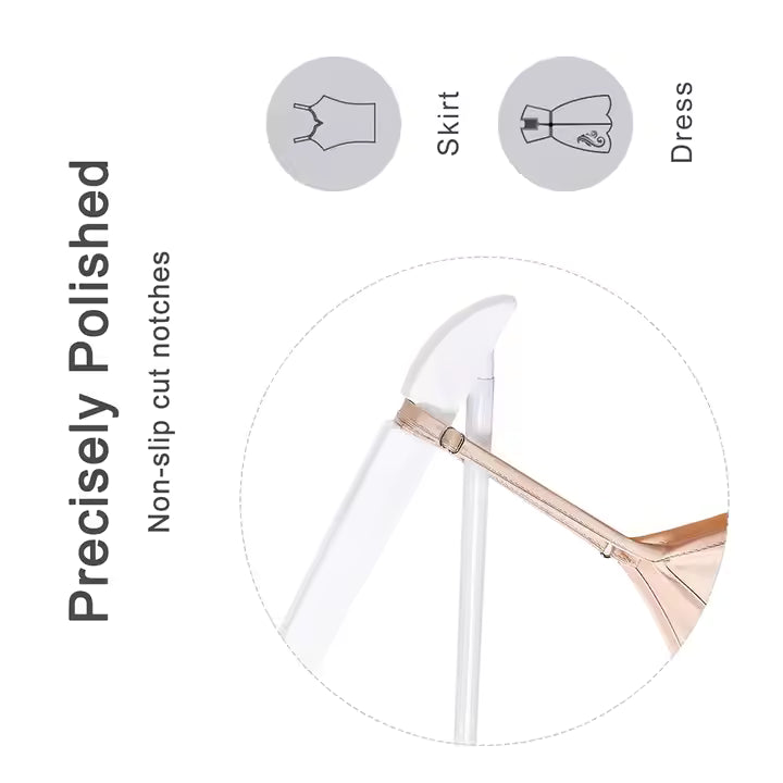 Premium Wooden Hangers – Heavy Duty White Clothes Hangers with 360° Rotating Chrome Hook(pack of 10)