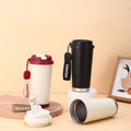 LUXEIN Travel Coffee Mug 500ml – Premium Insulated Stainless Steel Tumbler (Black)  Double Wall Vacuum | Hidden Straw | Triple Drinking Modes | Leakproof Lid | Hot & Cold Thermal Cup