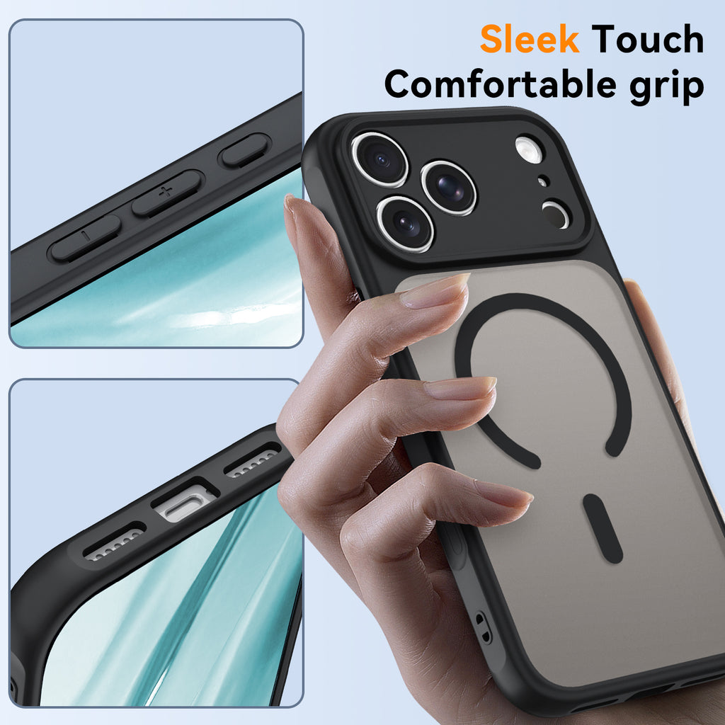 iPhone 17 Pro Max Magnetic Case – Clear TPU + Acrylic Protective Cover, MagSafe Compatible