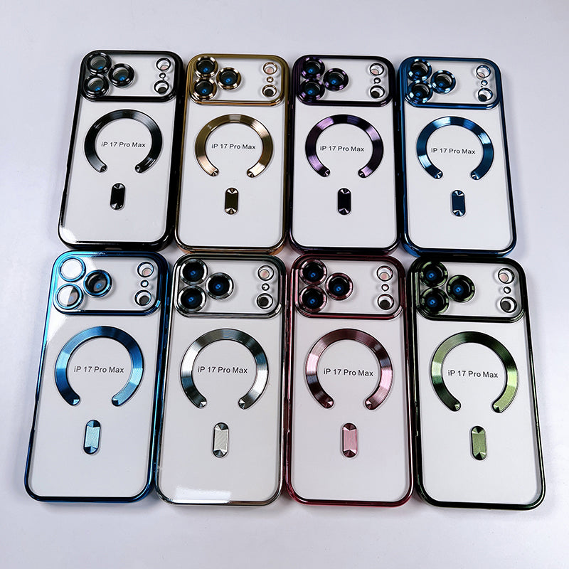 Magnetic Transparent case for iPhone 17 Pro Max – Crystal Clear Anti-Yellowing Protective Cover with MagSafe Ring, Shockproof TPU ,Slim Wireless Charging with camera protection Guards