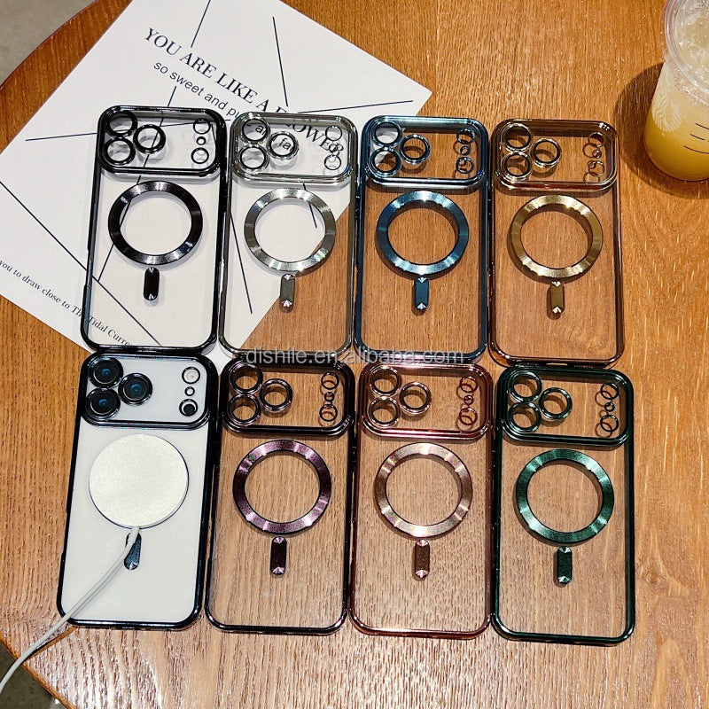 Magnetic Transparent case for iPhone 17 Pro Max – Crystal Clear Anti-Yellowing Protective Cover with MagSafe Ring, Shockproof TPU ,Slim Wireless Charging with camera protection Guards