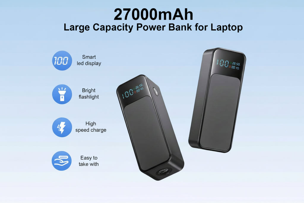 LUXEIN 27000mAh 140W Power Bank – Ultra Fast Charging Power Bank for Laptops & Mobiles  PD Fast Charge | High Capacity | LED Digital Display | Compact & Travel Friendly