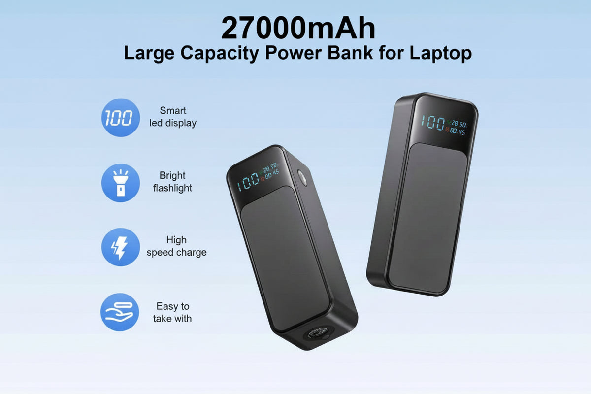 LUXEIN 27000mAh 140W Power Bank – Ultra Fast Charging Power Bank for Laptops & Mobiles  PD Fast Charge | High Capacity | LED Digital Display | Compact & Travel Friendly