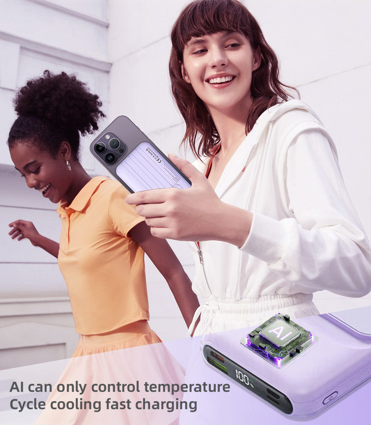 LUXEIN 10000mAh Power Bank – 22.5W Fast Charge + 15W Wireless, 3 Built-in Cables, LED Display One Power Bank. Zero Extra Cables. Total Convenience.