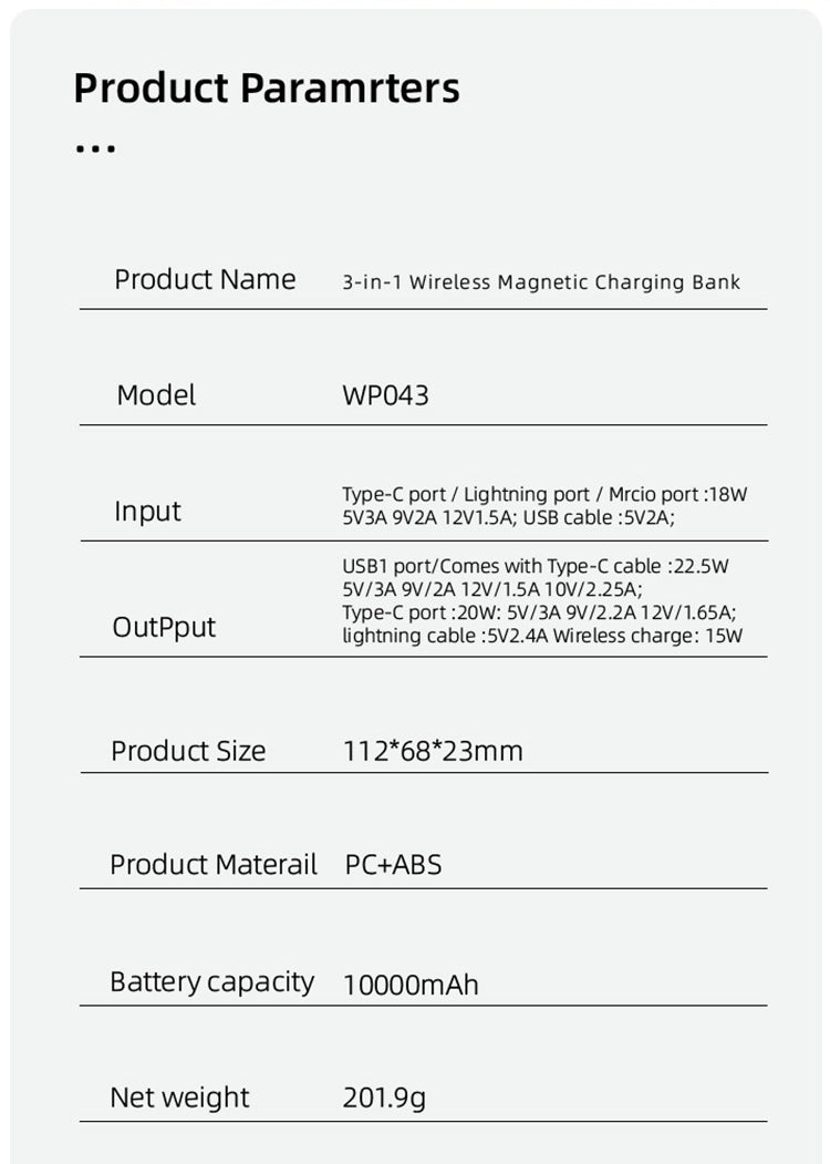 LUXEIN 10000mAh Power Bank – 22.5W Fast Charge + 15W Wireless, 3 Built-in Cables, LED Display One Power Bank. Zero Extra Cables. Total Convenience.