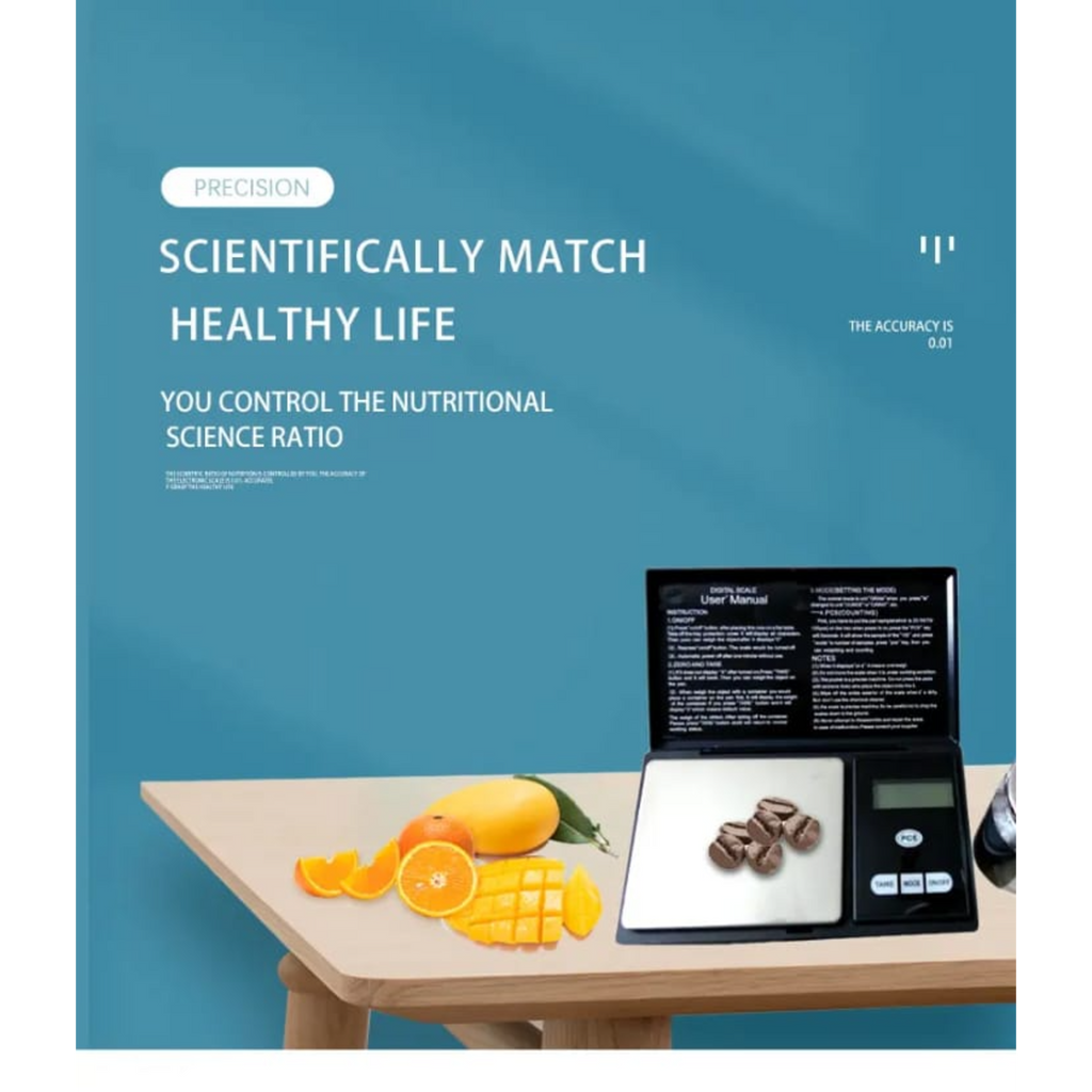 Digital Scale Professional Mini digital Precision Pocket Scale – 500g x 0.1g High Accuracy Mini Gram Scale  Backlit LCD Display | Tare Function | Calibration Mode | Ultra-Portable Design