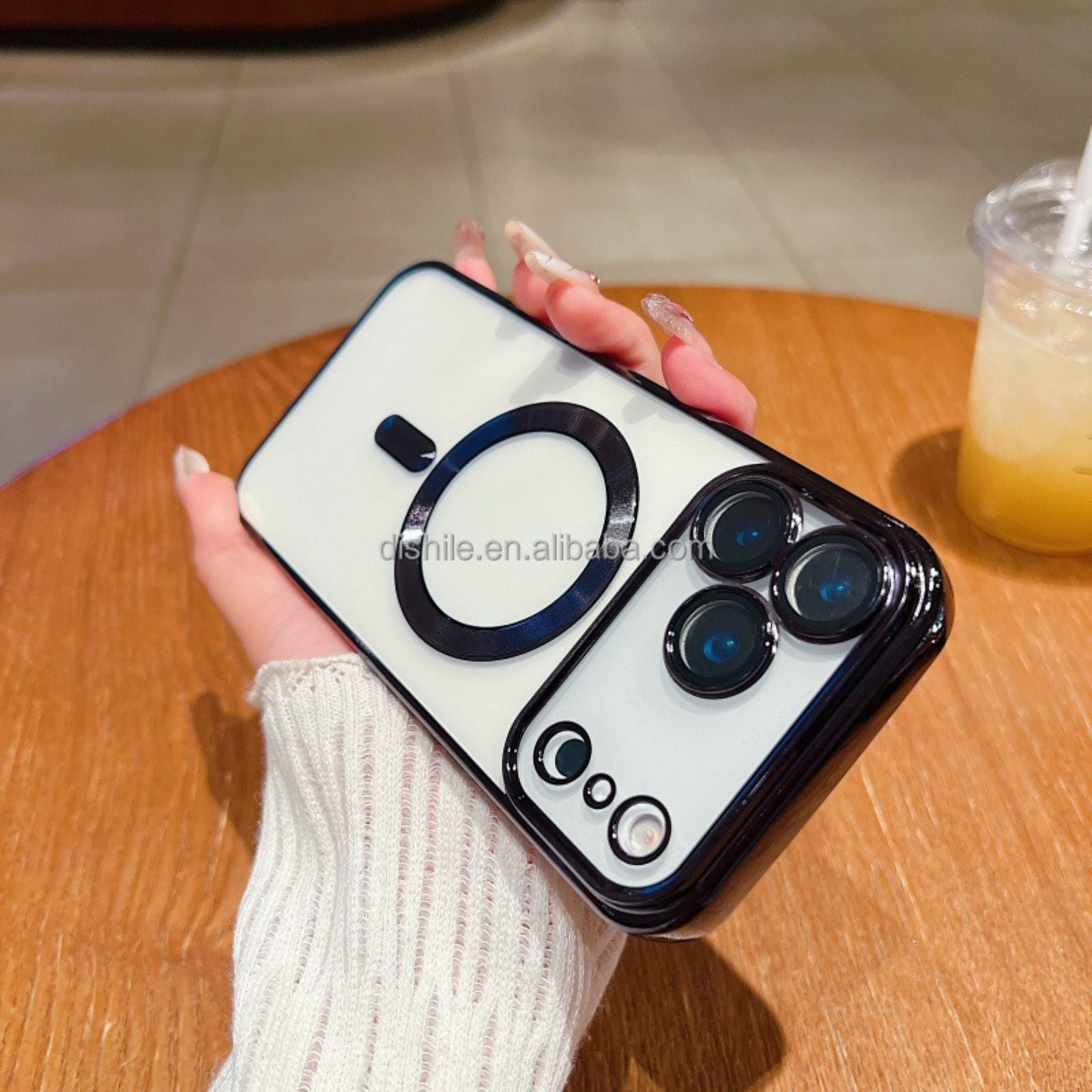 Magnetic Transparent case for iPhone 17 Pro Max – Crystal Clear Anti-Yellowing Protective Cover with MagSafe Ring, Shockproof TPU ,Slim Wireless Charging with camera protection Guards