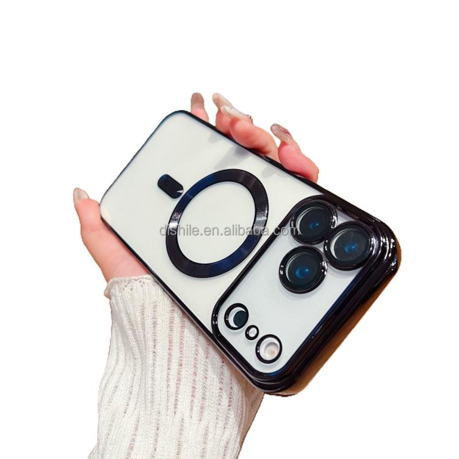 Magnetic Transparent case for iPhone 17 Pro Max – Crystal Clear Anti-Yellowing Protective Cover with MagSafe Ring, Shockproof TPU ,Slim Wireless Charging with camera protection Guards