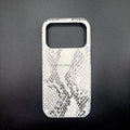 LUXEIN Shiny Snakeskin Pattern Phone Case for iPhone 17 Pro Max  – Luxury Anti-Scratch Lightweight PC+PU Protective Cover – High-End Texture Grip Case for Women & Men