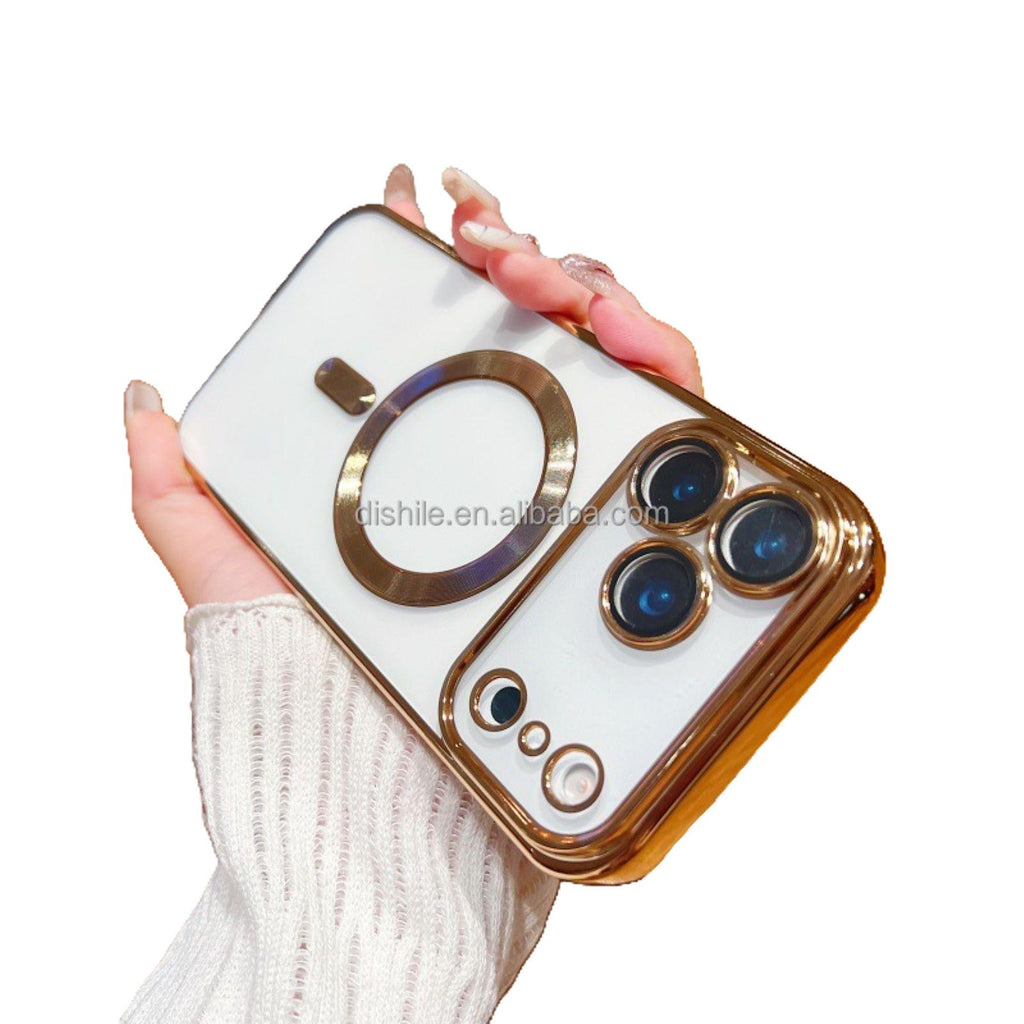 Magnetic Transparent case for iPhone 17 Pro Max – Crystal Clear Anti-Yellowing Protective Cover with MagSafe Ring, Shockproof TPU ,Slim Wireless Charging with camera protection Guards