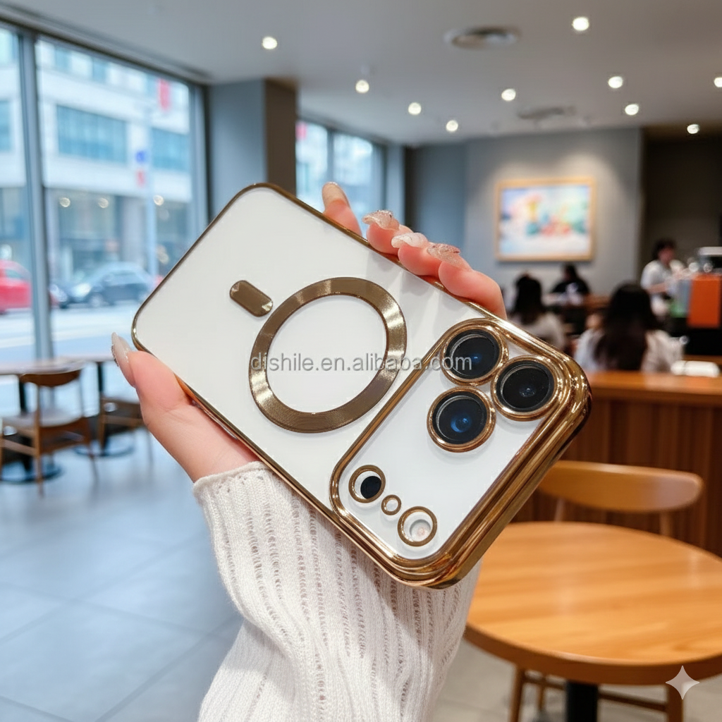 Magnetic Transparent case for iPhone 17 Pro Max – Crystal Clear Anti-Yellowing Protective Cover with MagSafe Ring, Shockproof TPU ,Slim Wireless Charging with camera protection Guards