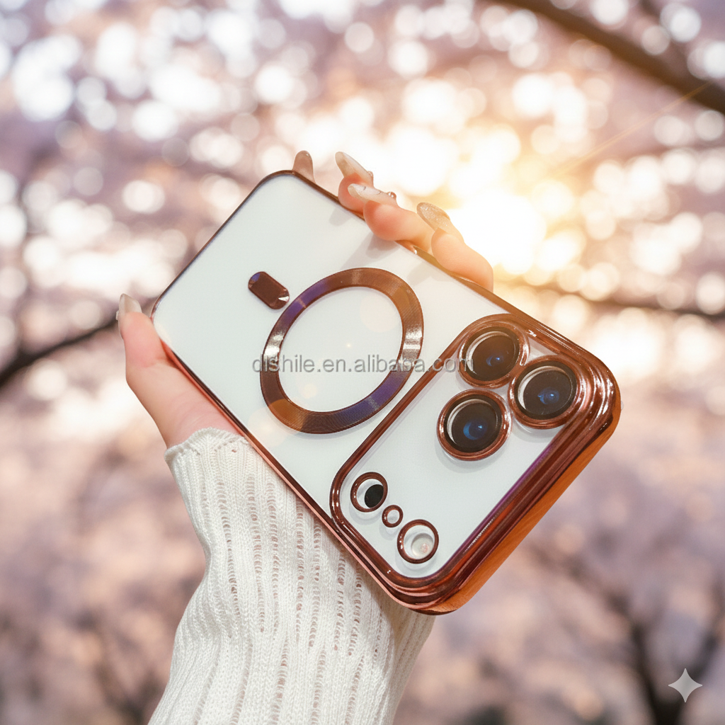 Magnetic Transparent case for iPhone 17 Pro Max – Crystal Clear Anti-Yellowing Protective Cover with MagSafe Ring, Shockproof TPU ,Slim Wireless Charging with camera protection Guards