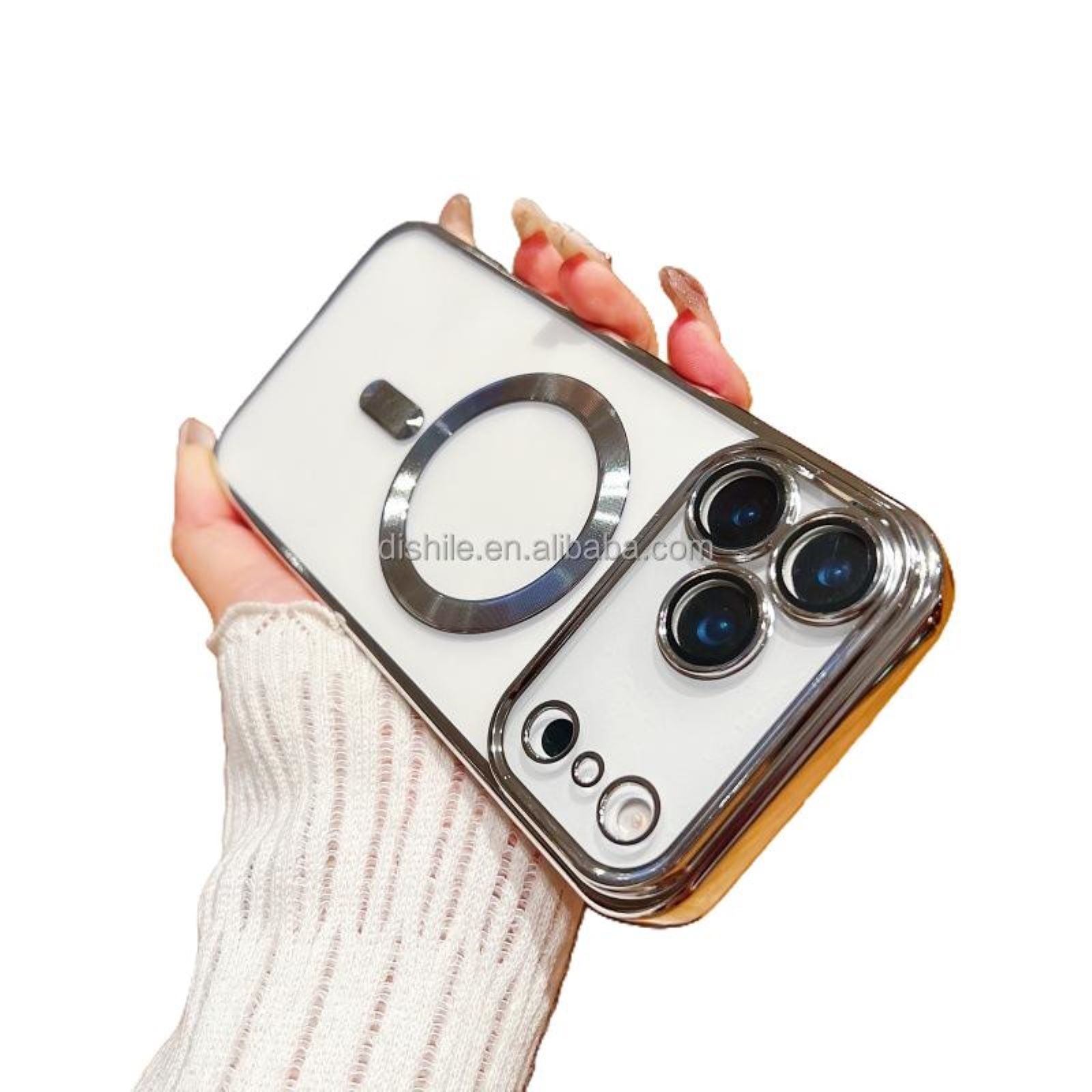 Magnetic Transparent case for iPhone 17 Pro Max – Crystal Clear Anti-Yellowing Protective Cover with MagSafe Ring, Shockproof TPU ,Slim Wireless Charging with camera protection Guards