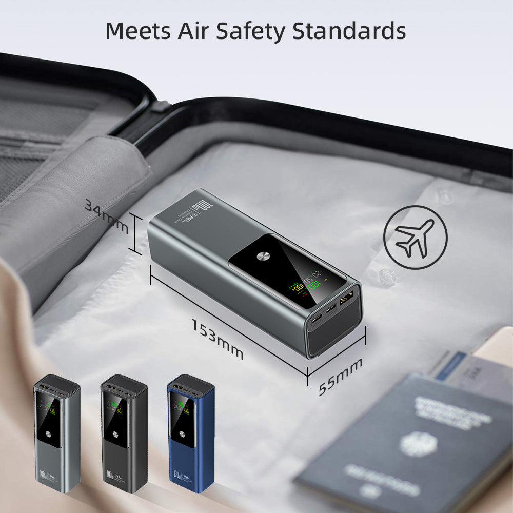 LUXEIN 20000mAh 100W Power Bank – Ultra Fast Laptop Charging, Triple Output, Smart Digital Display  Unstoppable Power. Anywhere. Anytime.